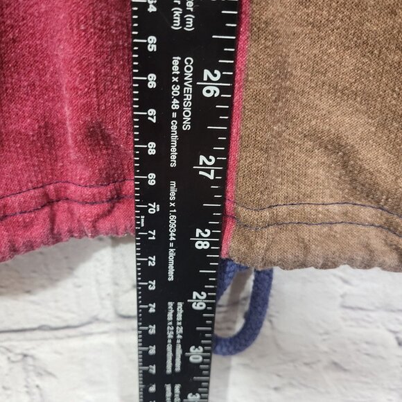 90s Next Era Hoodie Mens Small Colorblock Cotton Button Sweatshirt Surf USA - Picture 9 of 10